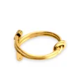 Golden Steel Knot Ring
