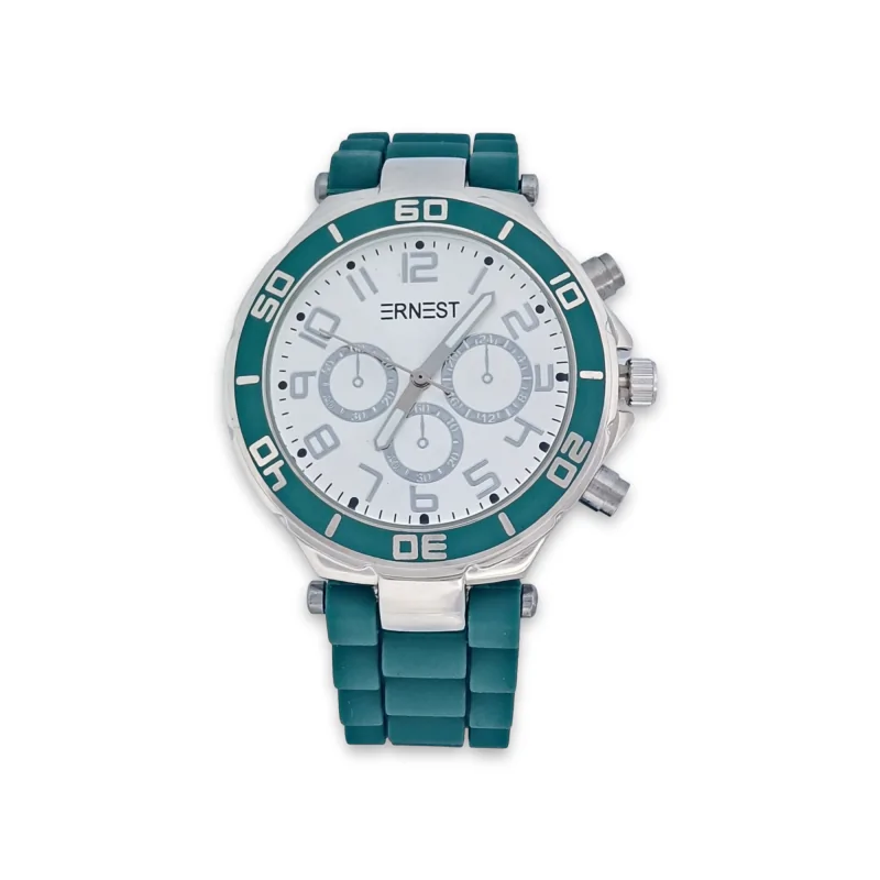 Montre femme silicone ERNEST vert canard