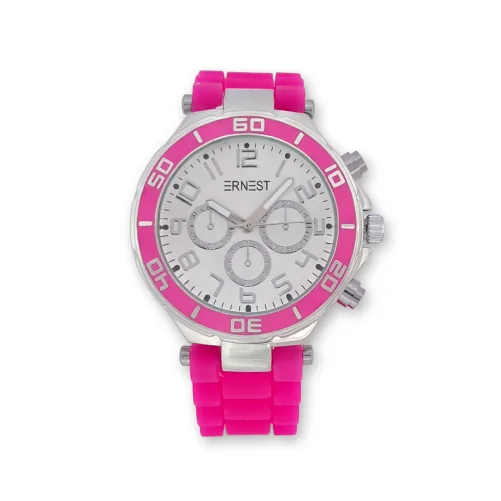 Reloj de mujer de silicona ERNEST en rosa neón