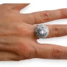 Runde silberne Fantasie-Ring mit Strass