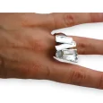 Anillo de diseño de fantasía de nácar blanco