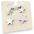 Silver-plated steel earring star
