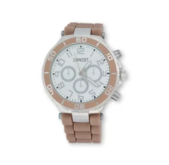 Reloj de mujer de silicona en color taupe de ERNEST