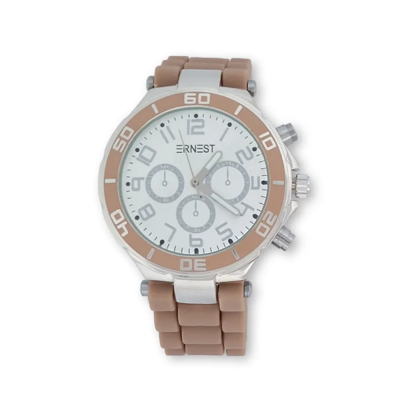 Damen-Silikonuhr in Taupe von ERNEST