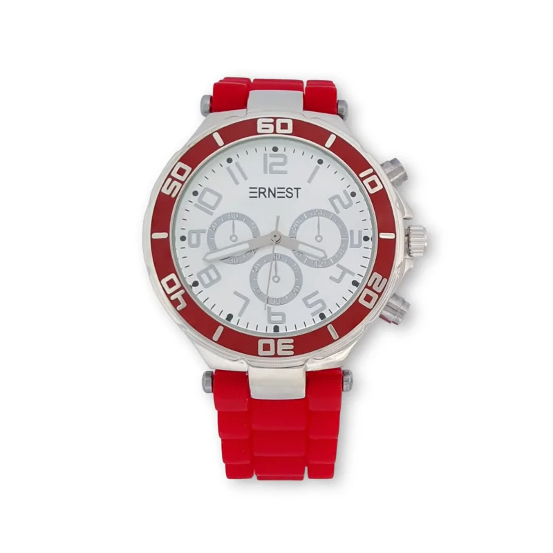 Orologio da donna in silicone ERNEST rosso