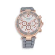 Montre femme silicone ERNEST grise Cadran cuivré rose