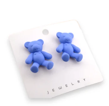 Blue Sky Teddy Bear Earrings