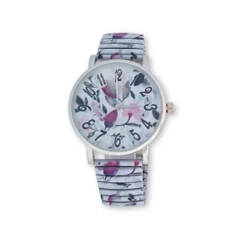 Montre femme élastique florale Ernest E64001-003