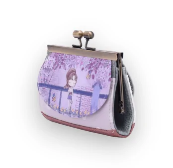 Portemonnaie in lila Tönen mit Metallverschlüssen von Sweet & Candy