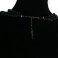 Fantasie-Halskette mit grauen Schattierungen, 3 Reihen Perlen