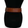 Ceinture synthétique élastique accordéon Camel