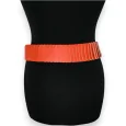 Cintura sintetica elastica a pantalone arancione vivo