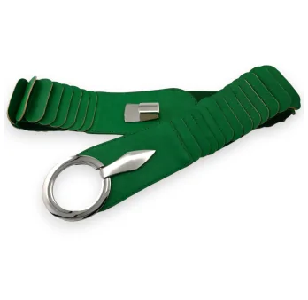 Cintura sintetica elastica a pettine verde brasiliano