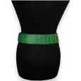 Elastic Accordion Synthetic Belt - Green Brazil
