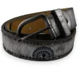 Silver-aged Studded Women's Belt