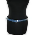 Ceinture cloutée femme bleue jeans