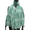 Arabesque scarf in graduated shades of green