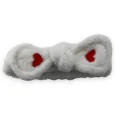 White Makeup Headband with Heart Knot