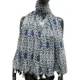 Black and Grey Arabesque Scarf