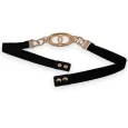 Ceinture fantaisie femme élastique boucle dorée