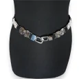 Fancy Elastic Women's Belt with Silver Pieces