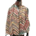 Ethnic scarf with warm colors