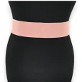 Ceinture fantaisie élastique femme boucle dorée vieux rose