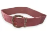 Ceinture fantaisie élastique femme boucle dorée vieux rose