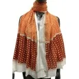 Ethnic Orange and Brown Scarf