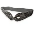 Ceinture fantaisie élastique femme clous rivets argentés gris