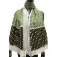 Ethnic scarf in shades of green