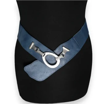 Cinturón elástico para mujer de color jeans azul