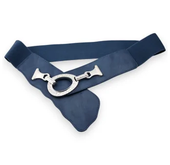 Cinturón elástico para mujer de color jeans azul