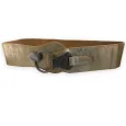 Elastic Women's Beige and Gold Fancy Belt