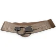 Elastic Women's Beige and Gold Fancy Belt