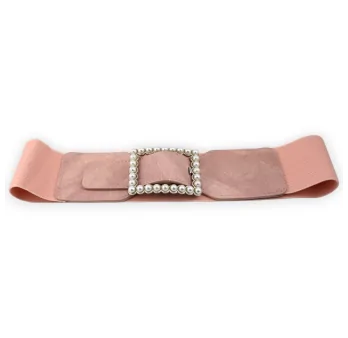 WALLET WORLD Fabric Women's Linked Chain Design Elastic Belt