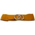 Elastic mustard women's fancy belt