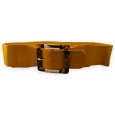 Elastic Fantasy Belt for Women, Mustard Leopard Buckle