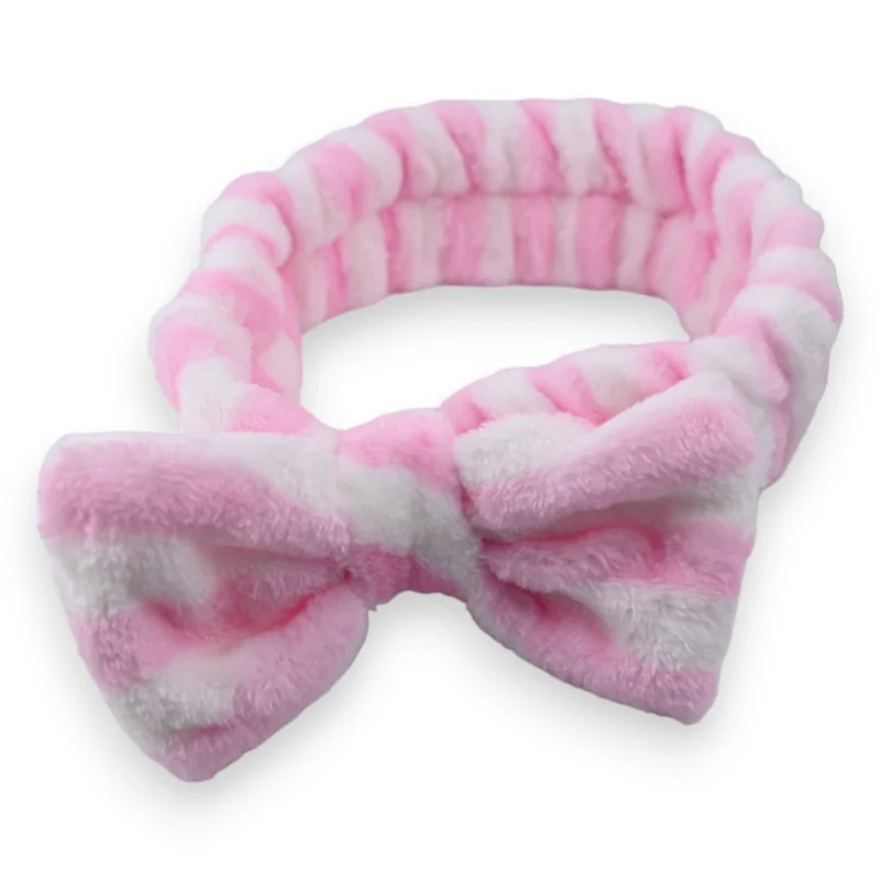 Pink and White Women's Makeup Headband