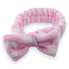 Pink and White Women\'s Makeup Headband