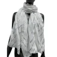 White scarf with silver details
