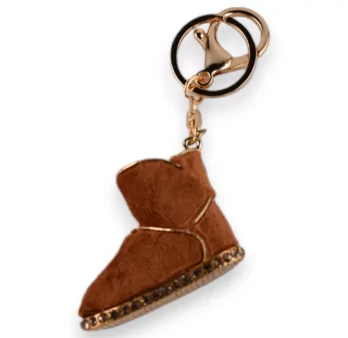 Golden keychain shoe camel