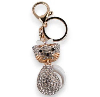 Portachiavi COLORFUL BLING Kawaii Gatto Cane Coniglio – Accessorio Borsa Per Ragazze