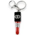 Silver Red Lipstick Keychain Stylish