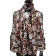 Multicolored Liberty Scarf with Skull Design