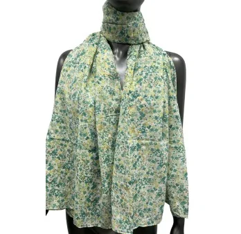 Liberty scarf in green shade with golden details