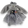 Grey shabby rabbit keychain