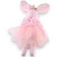 Porte-clés lapin rose shabby