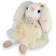 White Bunny Keychain with White Tutu and Star