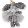 Gray Rabbit Keychain with Gray Tutu